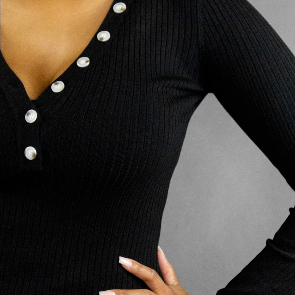 Button up sweater dress